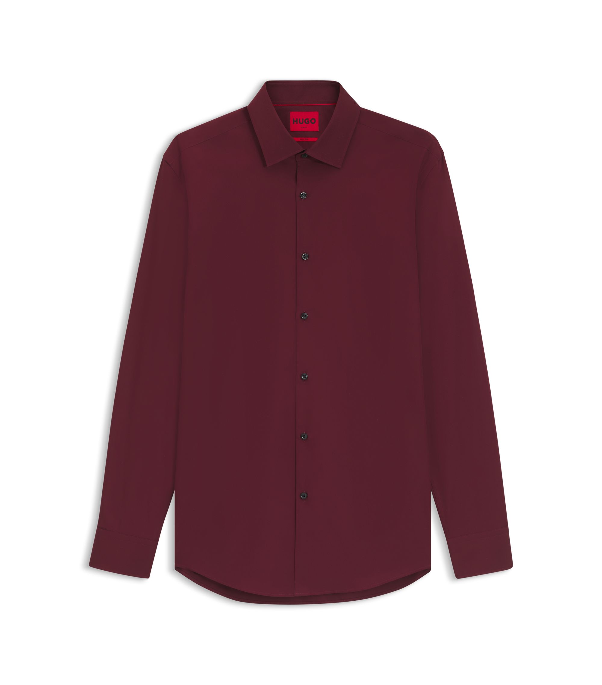 Burgundy Shirt, Grey Trouser