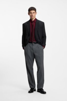 Hugo Slim-fit shirt in easy-iron cotton poplin kostymskjortor herr – bild 2