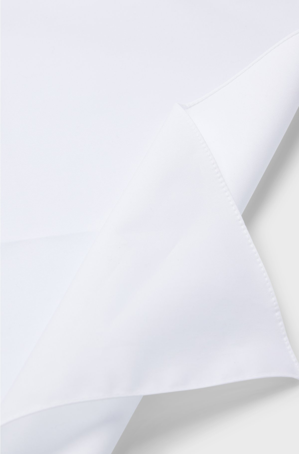 Pocket square in cotton poplin, White