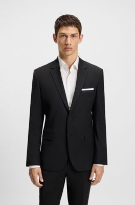 Pocket square in cotton poplin, White