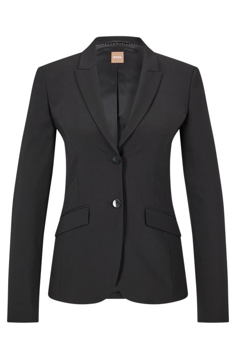BOSS - Regular-fit jacket in Italian stretch virgin wool
