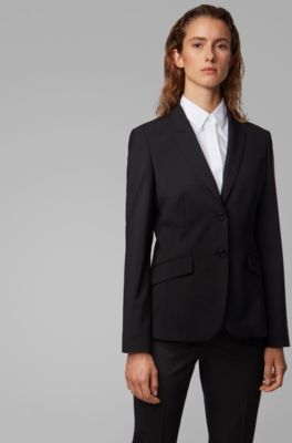 Regular-fit jacket in Italian stretch 