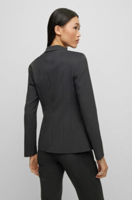 Mode Costumes Tailleurs-pantalon Hugo Boss Tailleur-pantalon noir-blanc motif ray\u00e9 style d\u2019affaires 