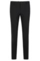 Cropped regular-fit trousers in Italian stretch virgin wool, Black