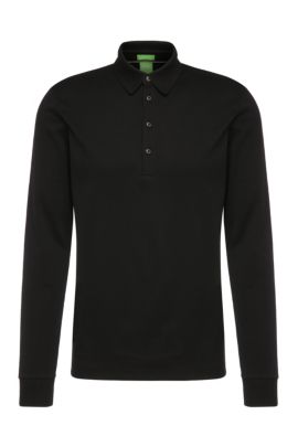 HUGO BOSS Long-Sleeved Polo Shirts for Men | Slim Fit