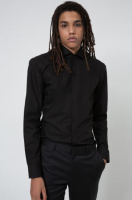 boss black shirt slim fit