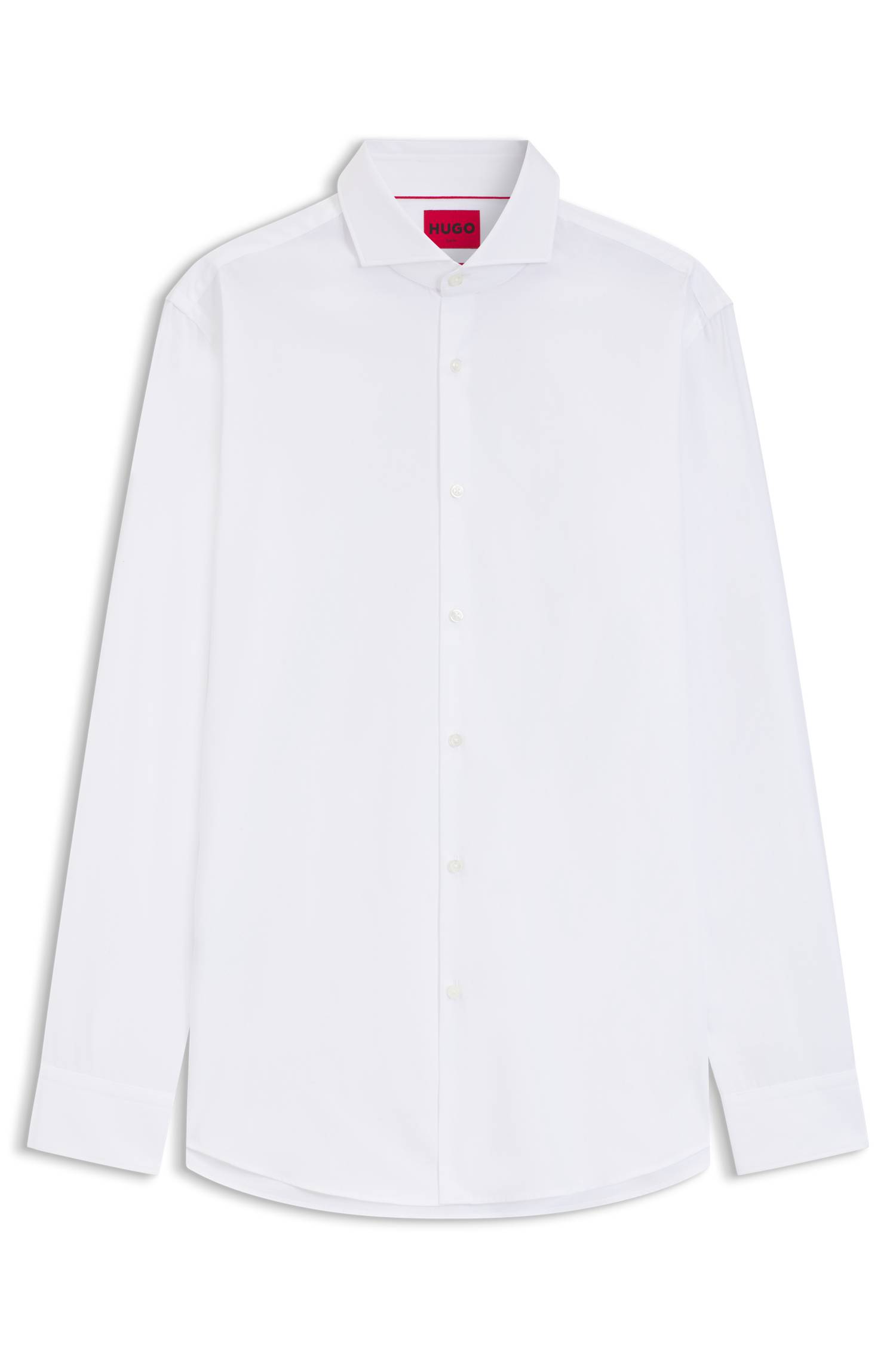 Hugo Slim-fit shirt in cotton with spread collar skjortor & blusar herr – bild 4
