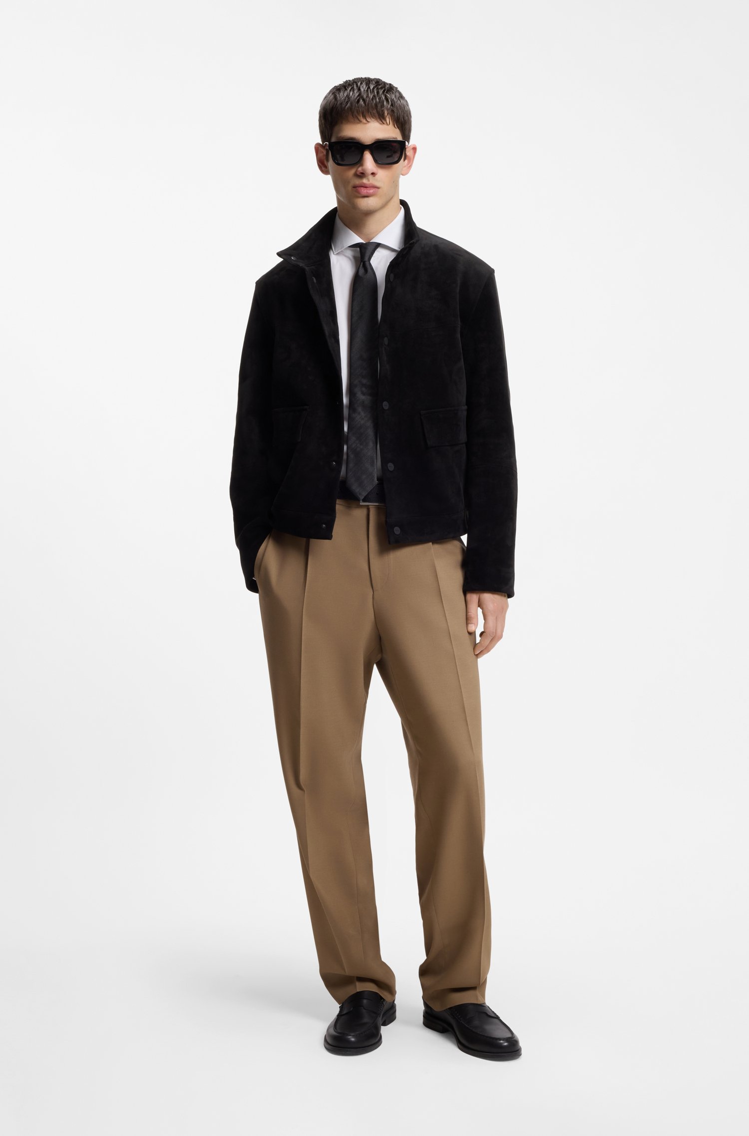 Hugo Slim-fit shirt in cotton with spread collar skjortor & blusar herr – bild 2