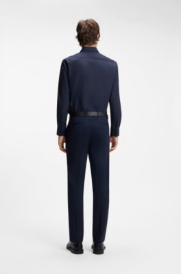 Hugo Slim-fit shirt in cotton with spread collar kostymskjortor herr – bild 3