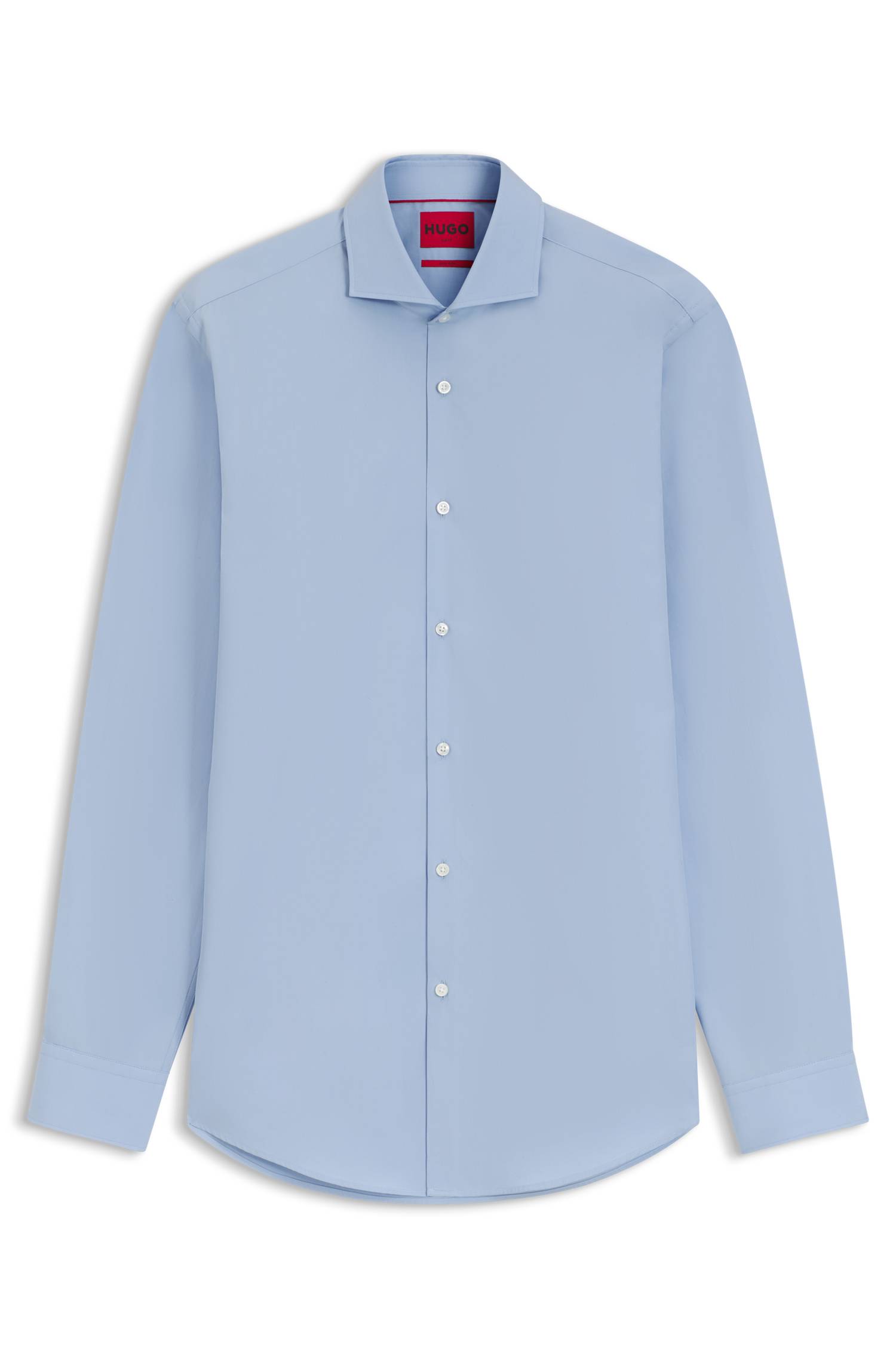 Hugo Slim-fit shirt in cotton with spread collar skjortor & blusar herr – bild 4