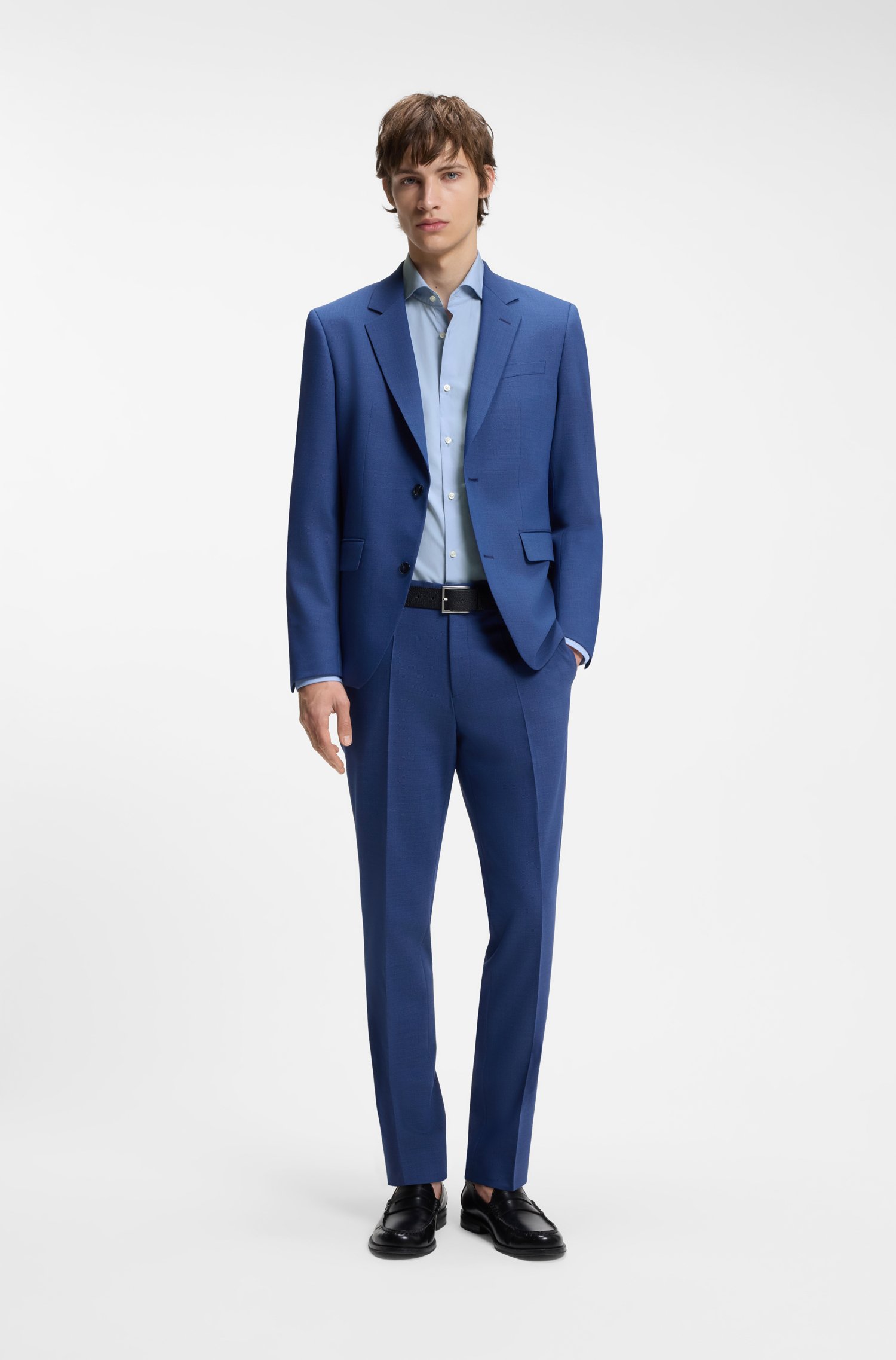 Hugo Slim-fit shirt in cotton with spread collar skjortor & blusar herr – bild 2