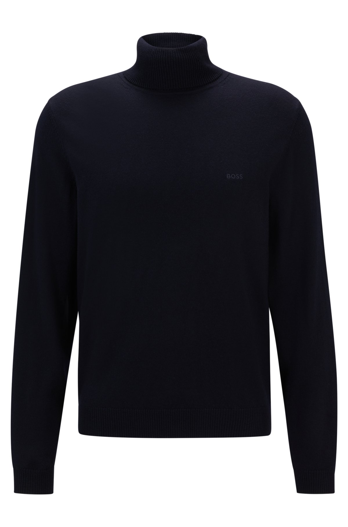 BOSS - Regular-fit rollneck sweater in extra-fine merino wool