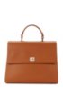 BOSS Bespoke handbag in smooth leather, Brown