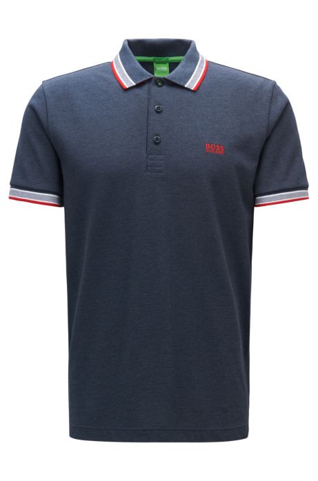 Regular-fit polo shirt in knitted piqué