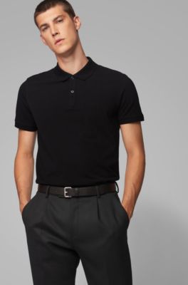 hugo boss black polo shirt regular fit