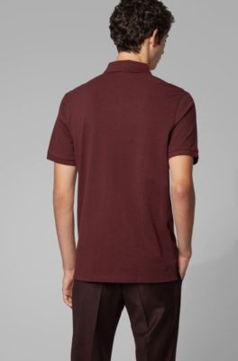 hugo boss maroon polo shirt