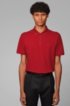 Regular-fit polo shirt in fine piqu&eacute;, Red
