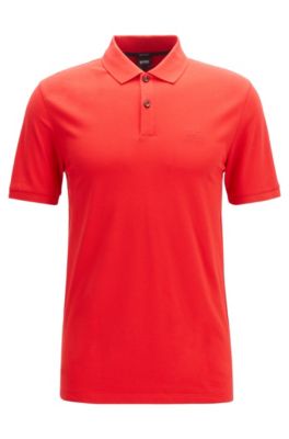 hugo boss red polo shirt