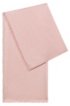 Jacquard scarf with tonal logo pattern, light pink