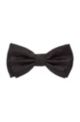 Italian-made bow tie in jacquard-woven silk, Black
