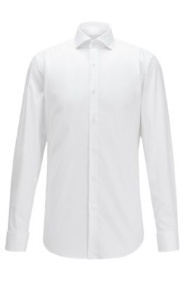 Boss Double Cuff Slim Fit Shirt In Cotton