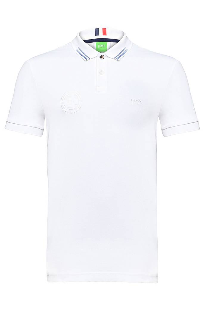 Golf polo shirt in cotton blend: 'Paule Flag'