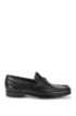 Moccasins in smooth leather with a low heel: 'Clamoc', Black