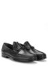 Moccasins in smooth leather with a low heel: 'Clamoc', Black