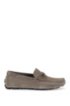 Leather moccasins with metal detailing: 'Driprin', Grey