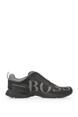 mens black trainers hugo boss