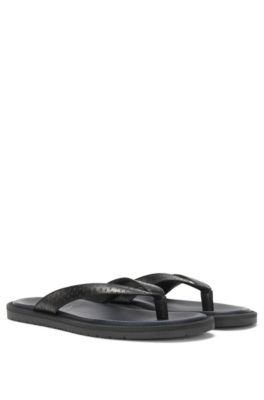 Boss Leather Toe Separator Sandals Hampeg