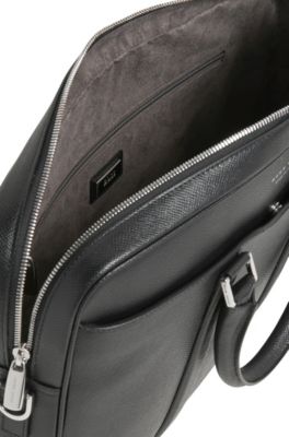 hugo boss leather briefcase