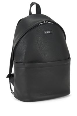 boss leather backpack