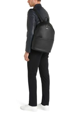 hugo boss victorian leather backpack