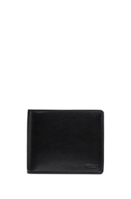 HUGO - Tri-fold wallet in smooth leather