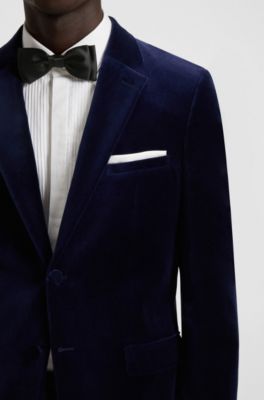 Pocket square in fine silk twill, White