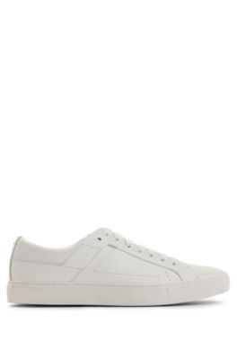 hugo boss white leather trainers