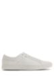 Tennis-inspired trainers in nappa leather with rubber sole, White