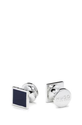 HUGO - Square cufflinks with enamel detail