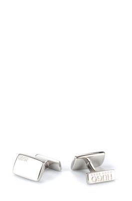 Rectangular cufflinks with fix fastening