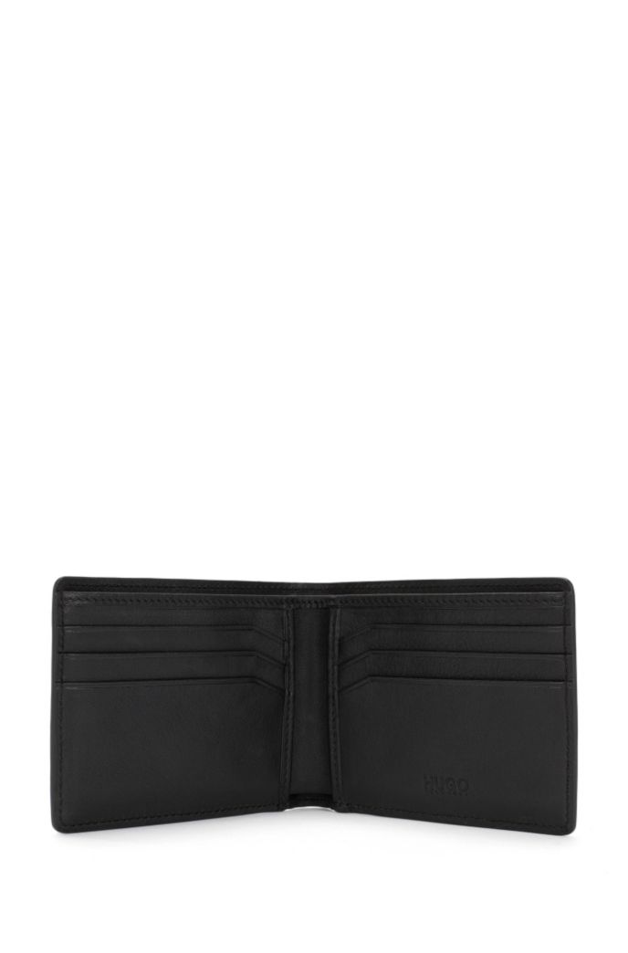 Bifold wallet in smooth leather