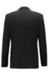 Slim-fit jacket in virgin wool, Black