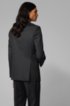 Slim-fit jacket in virgin wool, Black