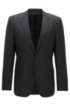Slim-fit jacket in virgin wool, Dark Grey