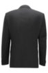 Slim-fit jacket in virgin wool, Dark Grey