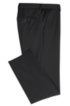 Slim-fit trousers in pure virgin wool, Black
