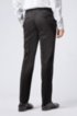 Slim-fit trousers in pure virgin wool, Black