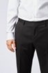 Slim-fit trousers in pure virgin wool, Black