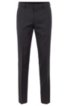 Slim-fit trousers in pure virgin wool, Dark Grey