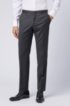 Slim-fit trousers in pure virgin wool, Dark Grey